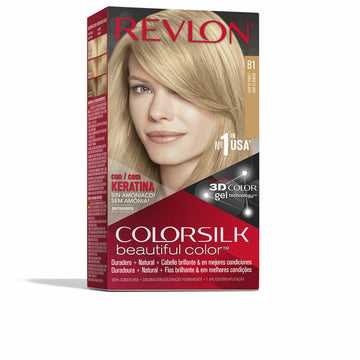 Tintura Permanente Revlon Colorsilk Senza ammoniaca Nº 81 Rubio ultra claro brillante
