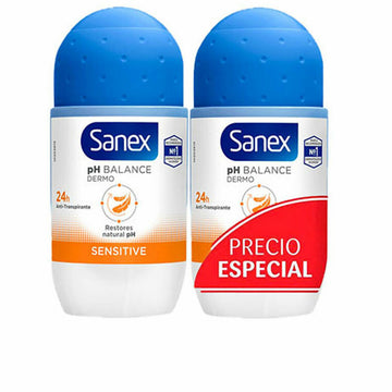 Deodorante Roll-on Sanex Sensitive 2 x 50 ml