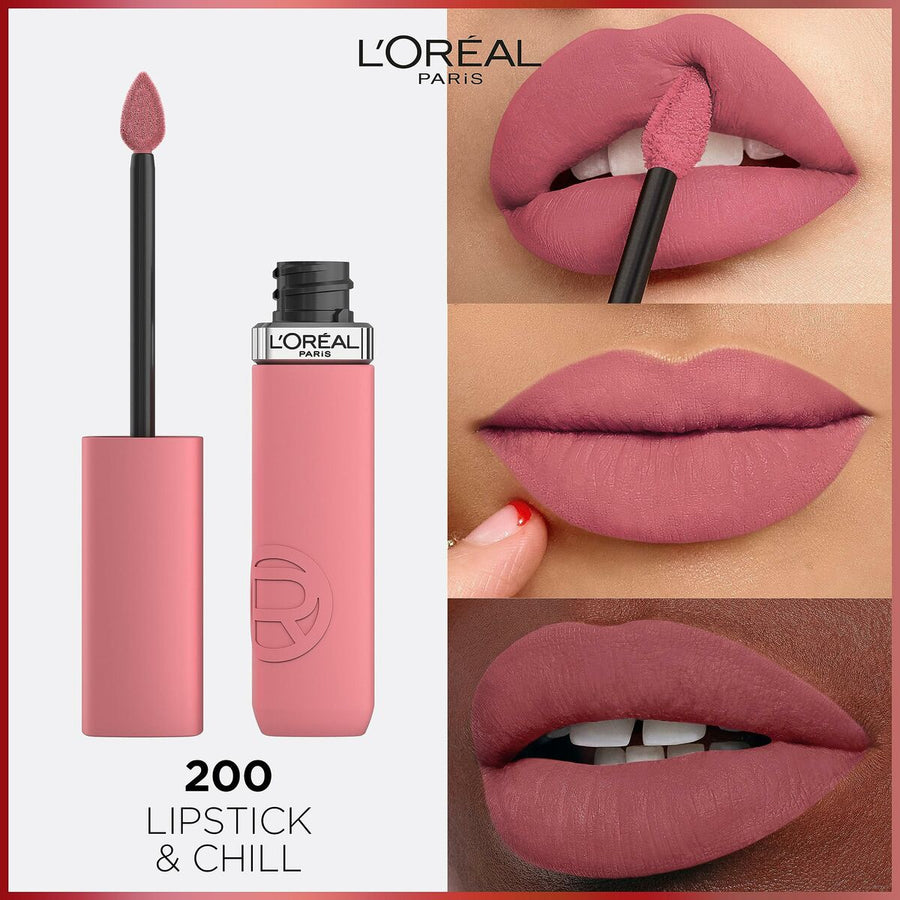 Rossetto liquido L'Oreal Make Up Infaillible Matte Resistance Lipstick & Chill Nº 200 (1 Unità)