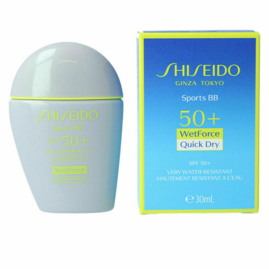 Protezione Solare Colorata Shiseido Sports BB SPF50+ Tonalità Media (30 ml)