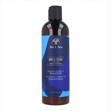 Shampooing antipelliculaire As I Am Dry Itchy Huile d'Olive Arbre à thé 355 ml