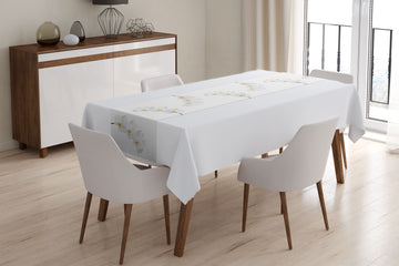 Tappeto Runner da Tavola Bellezza Bianca Come la Neve