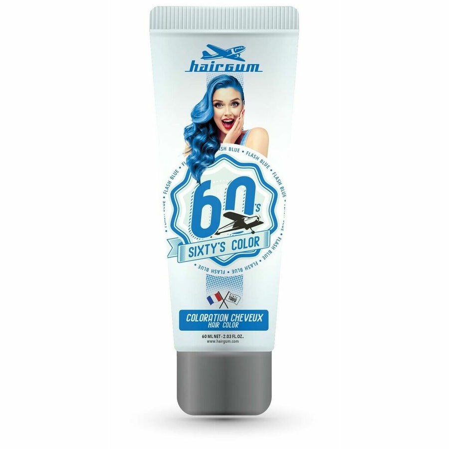 Colorazione Semipermanente Hairgum Sixty's Color flash blue (60 ml)