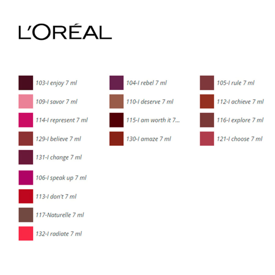 L'Oreal Make Up Rouge Signature lūpų dažai (7ml) 7ml