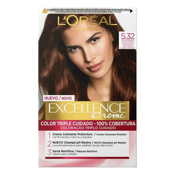 L'Oréal Paris Excellence Permanent Dye Excellence 5.32 192 ml Nr. 9.0 rubio muy claro