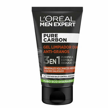 Esfoliante Viso L'Oreal Make Up Men Expert Pure Carbon Anti-acne 3 in 1 (100 ml)
