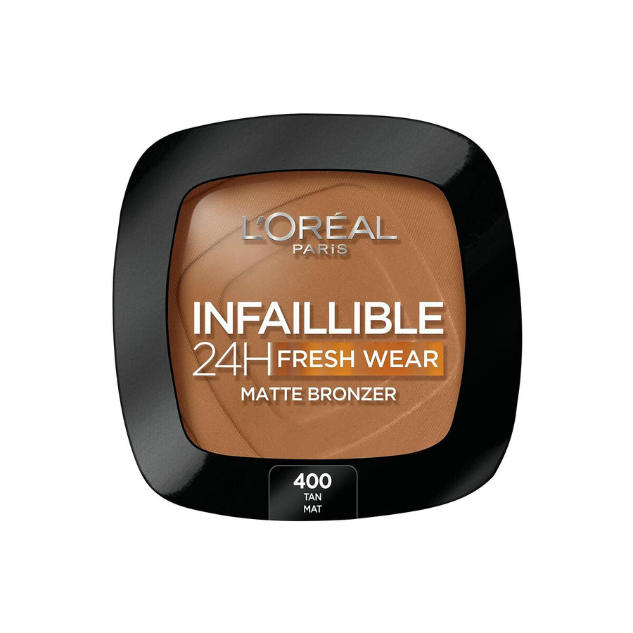 Poudres Compactes de Bronzage L'Oreal Make Up Infaillible 400-tan doré 24 heures (9 g)