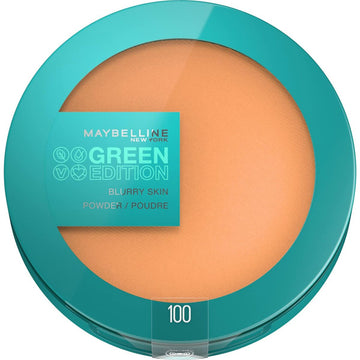 Kompaktiškos pudros Maybelline Green Edition Nr. 100 išlygina