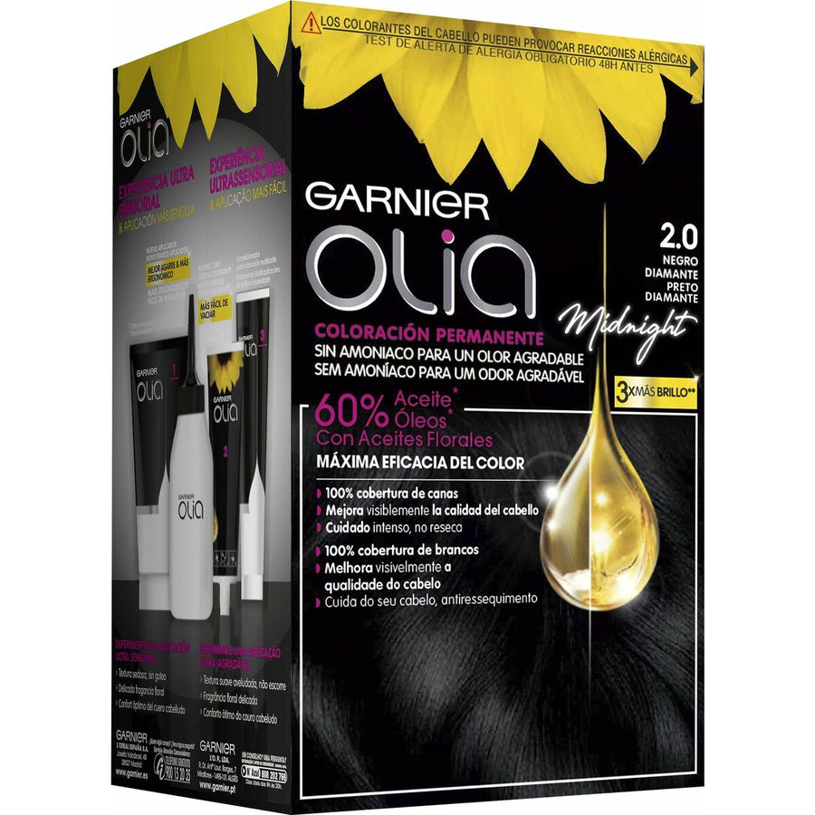 Olia 2.0 Black Diamond Garnier ilgalaikiai plaukų dažai be amoniako (4 dalys)