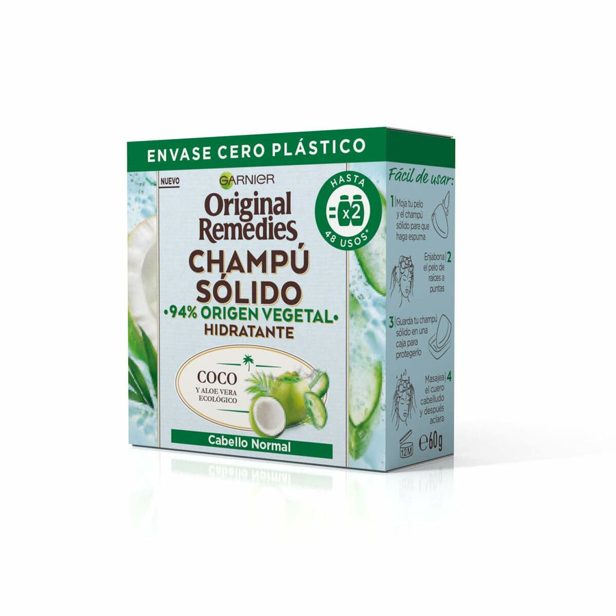 Champoing Solide Garnier Original Remedies Hydratant Coco Aloe Vera 60 g