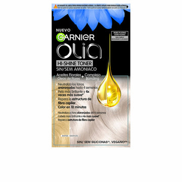 Colorazione Semipermanente Garnier Olia Hi-Shine Toner Nº 10.01 Biondo Platino Senza ammoniaca 3 Pezzi