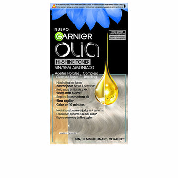 Coloration Semi-permanente Garnier Olia Hi-Shine Toner Blond cendre Nº 9.1 Sans ammoniaque 3 Pièces