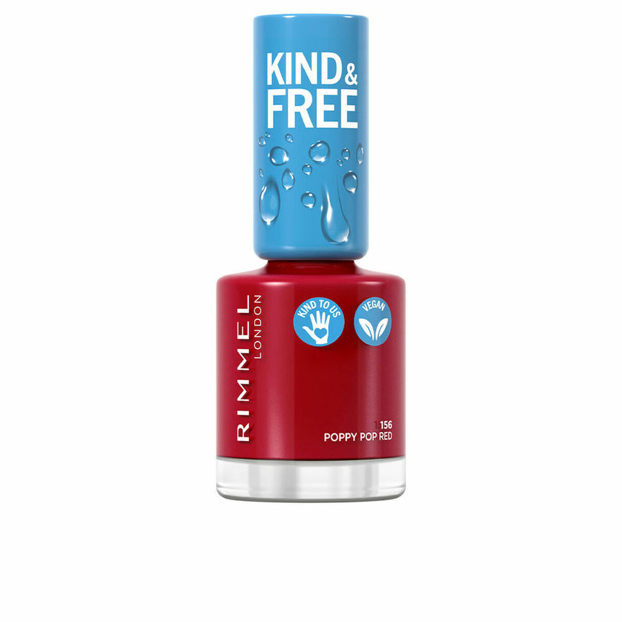 smalto Rimmel London Kind & Free 156-poppy pop red (8 ml)