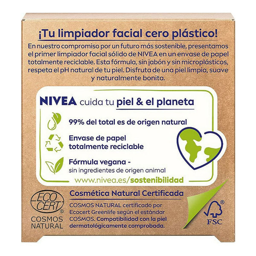 Gel nettoyant visage Naturally Clean Nivea 94434 Solide 75 g
