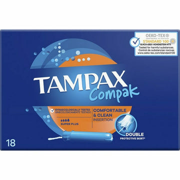 Tampon Super Plus Tampax Tampax Compak Applicateur 18 Unités