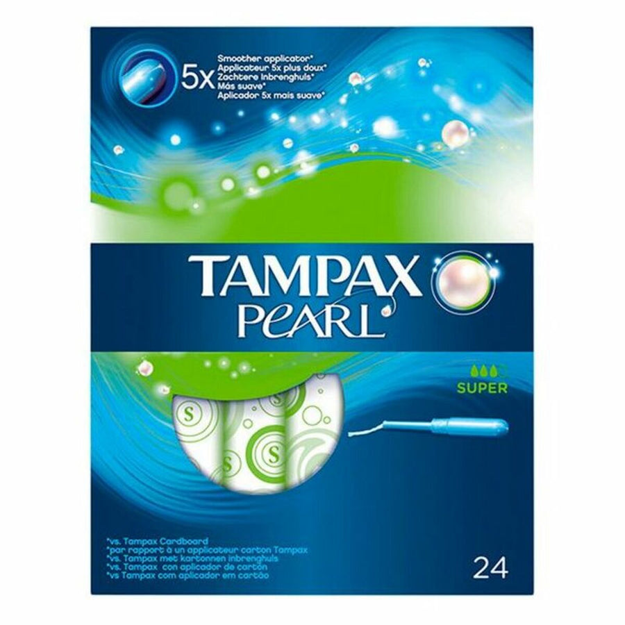 Vidinių tamponų pakuotė Pearl Super Tampax Tampax Pearl (24 vnt.) 24 vnt.