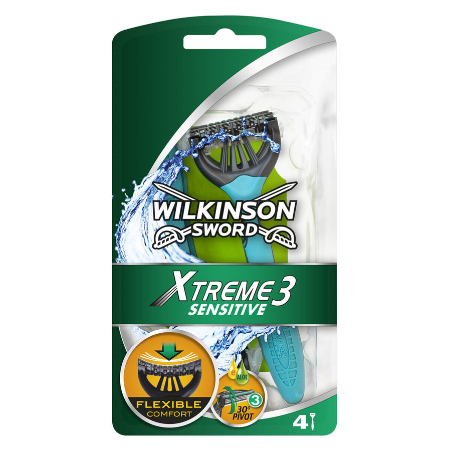 Wilkinson Sword Xtreme-3 jautrūs vienkartiniai skustuvai, 4 vnt