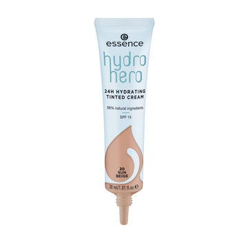 Crème Hydratante avec Couleur Essence Hydro Hero 20-sun beige SPF 15 (30 ml)