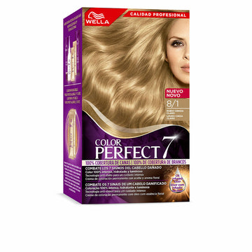 Wella Color Perfect 7 permanentiniai dažai Nr. 8/1 žilstantiems plaukams 60 ml šviesiai pelenų blondinai