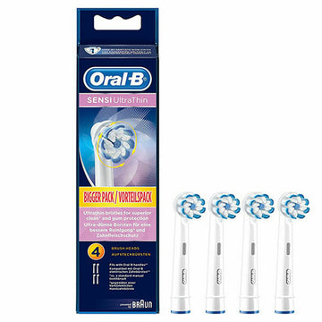 „Oral-B Sensi Ultrathin“ pakaitinis elektrinis dantų šepetėlis, baltas (4 vnt.)