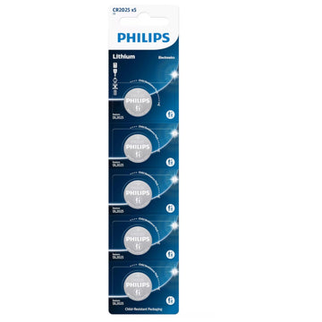 Pile Bouton au Lithium Philips CR2025P5/01B