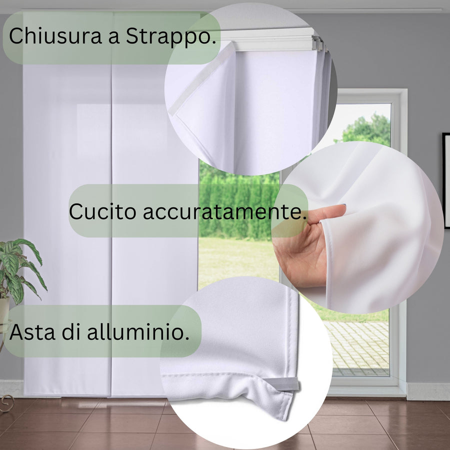 Set di 4 Tende a Pannello Foglie 2