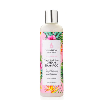 Shampoo Idratante Flora & Curl Hidrate Me Mele Acqua di rose (300 ml)