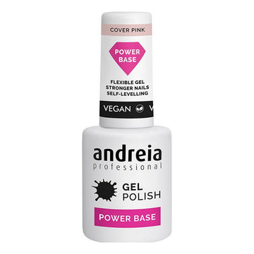 Pusiau ilgalaikis Gel Polish Power Base Andreia Professional Pink Gel (10,5 ml)