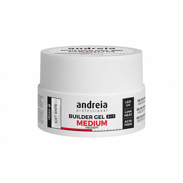 Smalto per unghie in gel Medium Viscosity Andreia Professional Builder Bianco (22 g)