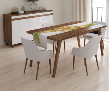 Tappeto Runner da Tavola Fiocchi di Natale Dorati