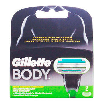 Ricambio di Lamette per Rasatura Body Gillette Body (2 uds) (2 Unità)