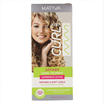 Crème pour Définir les Boucles Keep Curl Definer Leave In Kativa (200 ml)