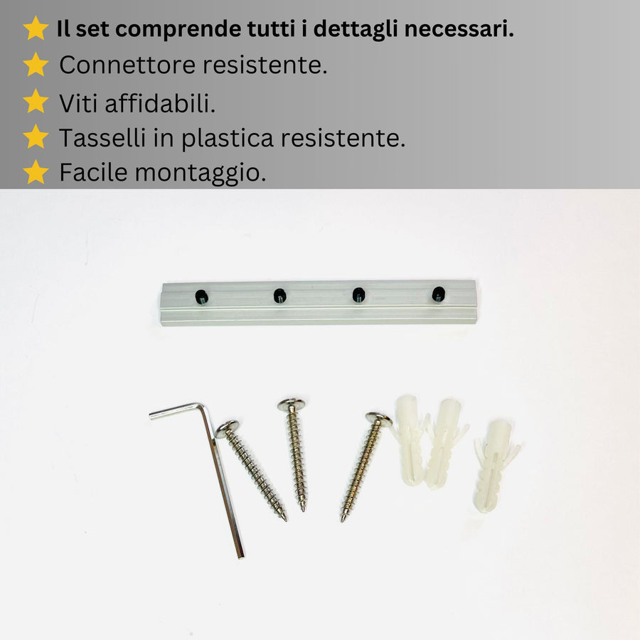 Binario per Tende, Singolo, color Nero Opaco, a Parete – Misure Personalizzate, Design Moderno e Versatile