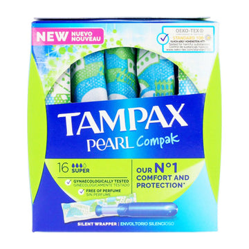 Tamponai Super PEARL Tampax Tampax Pearl Compak (18 vnt.) 18 vnt.