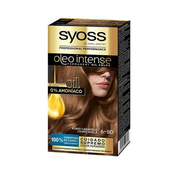 Teinture permanente   Syoss Olio Intense Sans ammoniaque Nº 6,80 Blond caramel