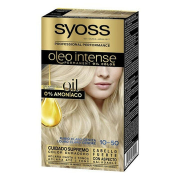 Teinture permanente   Syoss Olio Intense Sans ammoniaque Nº 10,50 Blond Clair Cendré