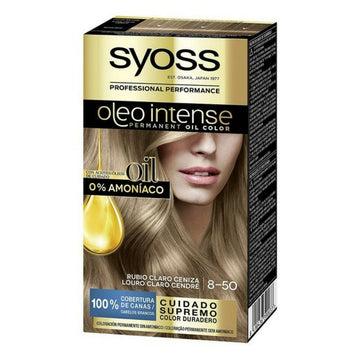 Teinture permanente   Syoss Olio Intense Sans ammoniaque Nº 8,50 Blond Clair Cendré