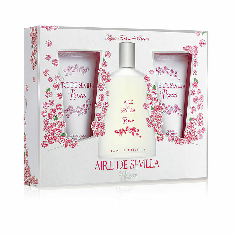 Set de Parfum Femme Aire Sevilla Roses 3 Pièces