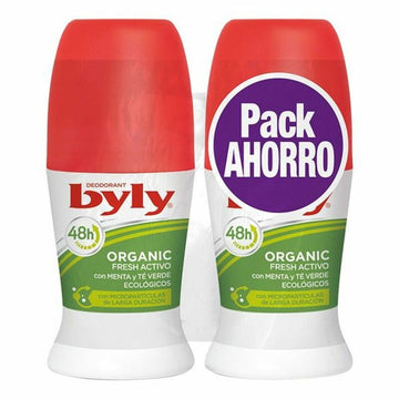 Roll-on dezodorantas Organic Extra Fresh Activo Byly 8411104008458 (2 uds) (50 ml)