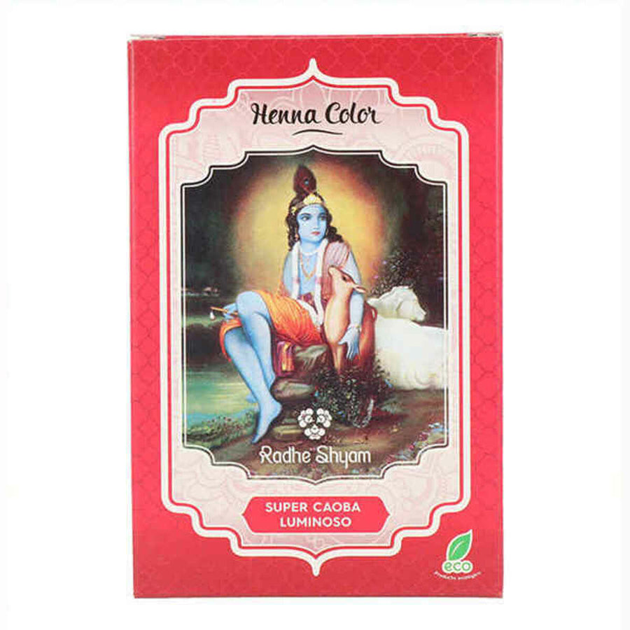 Tintura Permanente Radhe Shyam Shyam Henna Henna In polvere Mogano (100 gr)