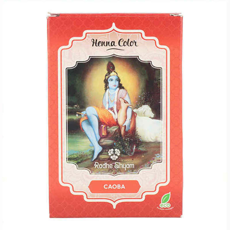 Colorazione Semipermanente Henna Radhe Shyam Shyam Henna Mogano (100 g)