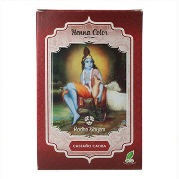 Coloration Semi-permanente Henna Radhe Shyam 001320001 Marron acajou (100 g)