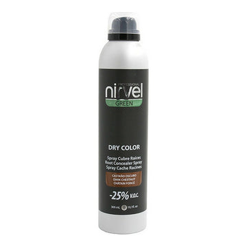 Spray Copri Capelli Brizzolati Green Dry Color Nirvel 8435054666384 Castano Scuro (300 ml)