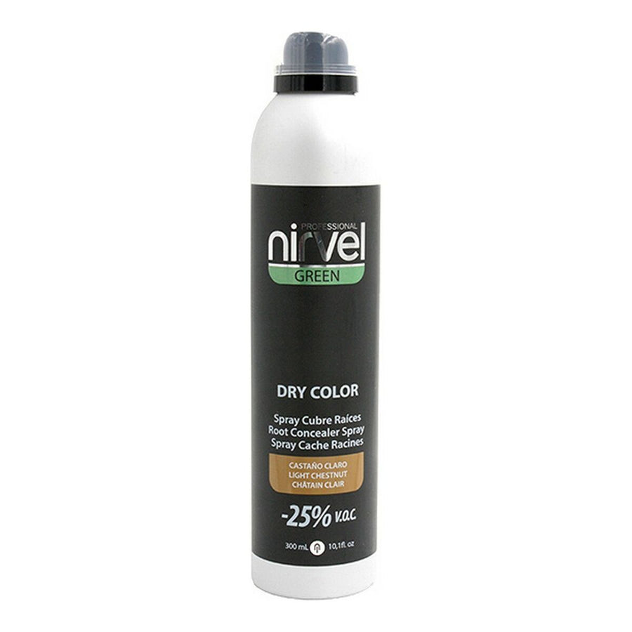 Green Dry Color Nirvel šviesiai rudi plaukų dengiamieji purškikliai žilusiems plaukams (300 ml)