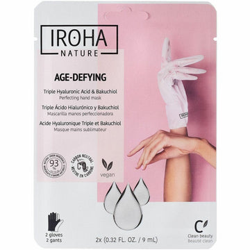 Maschera per Mani Iroha IN/HAND-9-15 Antietà Acido Ialuronico 9 ml