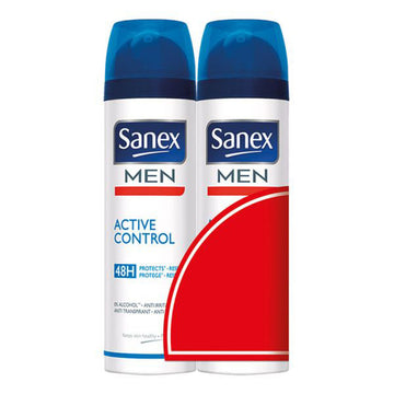 Deodorante Spray Men Active Control Sanex Men Active Control H (2 pcs) 200 ml