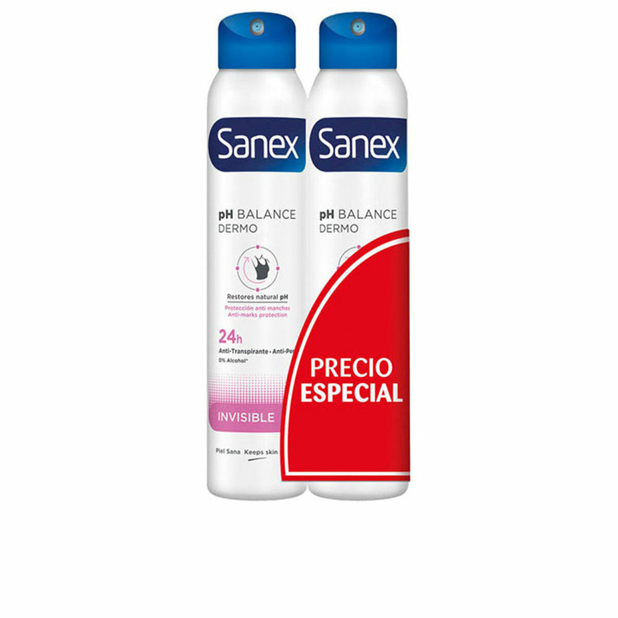 Deodorante Spray Sanex Invisible 2 Unità 200 ml