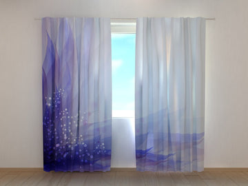 Tende Fiore Blu Astratto
