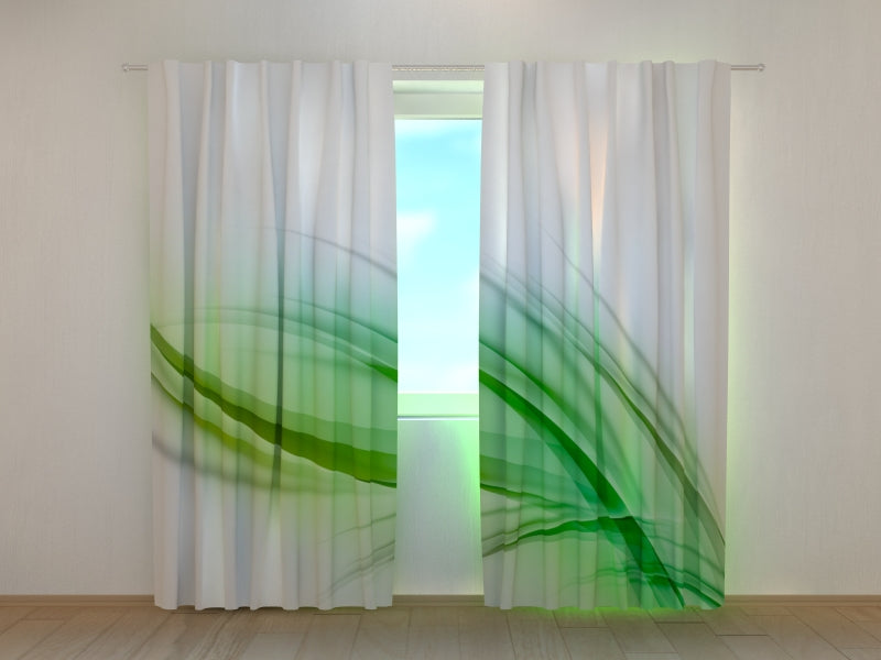 Tende Foglia Verde Astratta