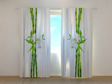 Tende Bambù e Orchidea Bianca